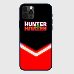 Чехол для iPhone 12 Pro Охотник х Охотник неоновые иероглифы, цвет: 3D-черный