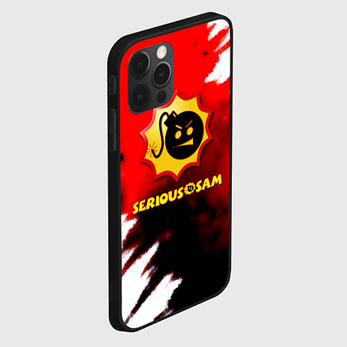 Чехол iPhone 12 Pro Serious Sam blood game / 3D-Черный – фото 2