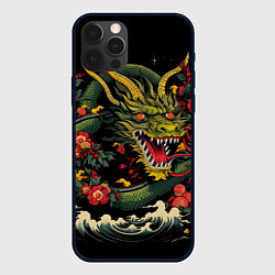 Чехол для iPhone 12 Pro Зеленый дракон, цвет: 3D-черный