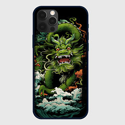 Чехол iPhone 12 Pro Зеленый дракон символ года