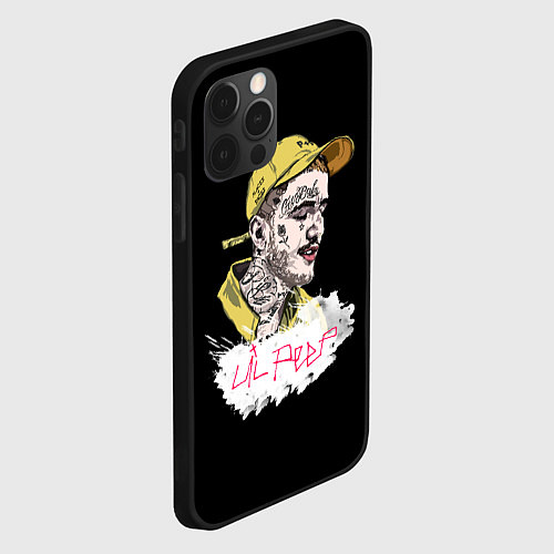 Чехол iPhone 12 Pro Lil peep band steel / 3D-Черный – фото 2