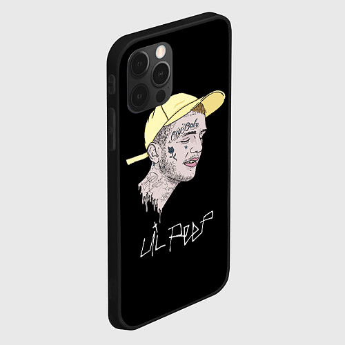 Чехол iPhone 12 Pro Lil Peep rap steel / 3D-Черный – фото 2