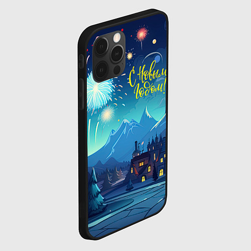 Чехол iPhone 12 Pro С новым годом / 3D-Черный – фото 2