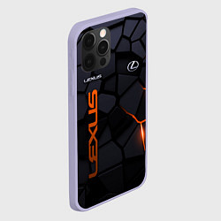 Чехол для iPhone 12 Pro Lexus - плиты с эффектом свечения, цвет: 3D-светло-сиреневый — фото 2