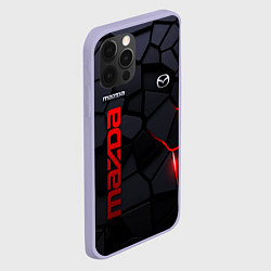 Чехол для iPhone 12 Pro Mazda - плиты с эффектом свечения, цвет: 3D-светло-сиреневый — фото 2