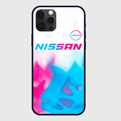 Чехол iPhone 12 Pro Nissan neon gradient style посередине