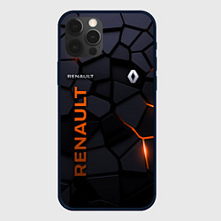 Чехол для iPhone 12 Pro Renault - плиты с эффектом свечения, цвет: 3D-черный