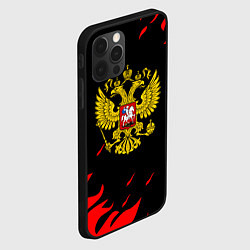 Чехол для iPhone 12 Pro Герф россия красный огонь, цвет: 3D-черный — фото 2