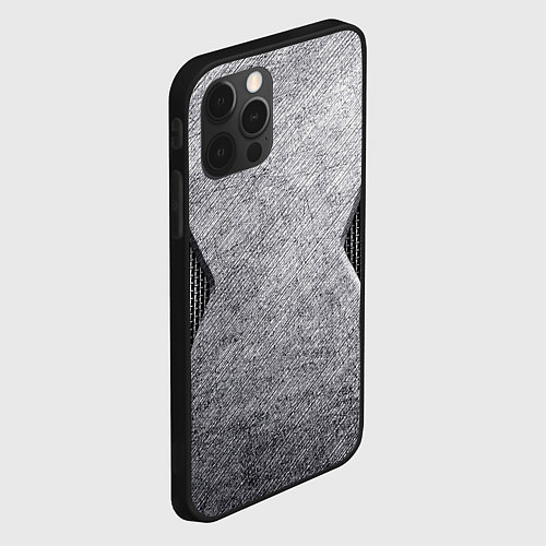 Чехол iPhone 12 Pro Стальная болванка / 3D-Черный – фото 2