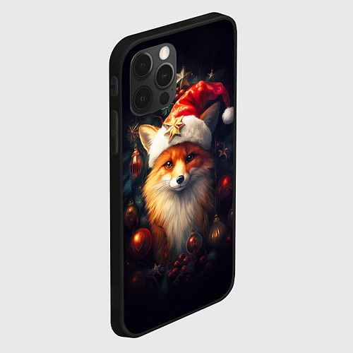 Чехол iPhone 12 Pro New year s fox / 3D-Черный – фото 2