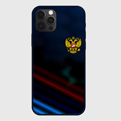 Чехол для iPhone 12 Pro Спортивная россия герб, цвет: 3D-черный