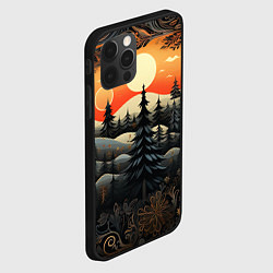 Чехол для iPhone 12 Pro Зимний лес в ожидании праздника, цвет: 3D-черный — фото 2