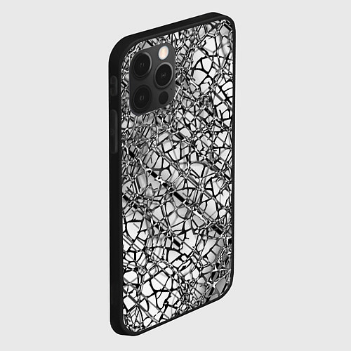 Чехол iPhone 12 Pro Разбитое зеркало / 3D-Черный – фото 2