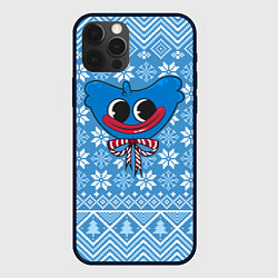 Чехол для iPhone 12 Pro Huggy Wuggy christmas sweater, цвет: 3D-черный