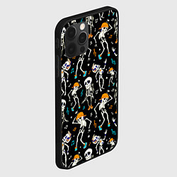 Чехол для iPhone 12 Pro Танцующие скелеты на вечеринке, цвет: 3D-черный — фото 2