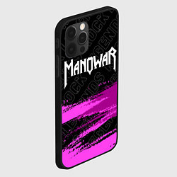 Чехол для iPhone 12 Pro Manowar rock legends посередине, цвет: 3D-черный — фото 2