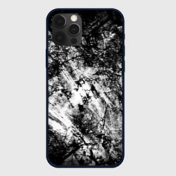 Чехол для iPhone 12 Pro Зимний лес узоры, цвет: 3D-черный