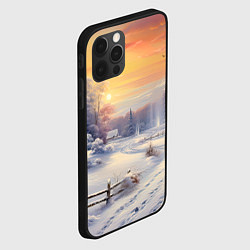 Чехол для iPhone 12 Pro Сказочная вьюга праздничного настроения, цвет: 3D-черный — фото 2