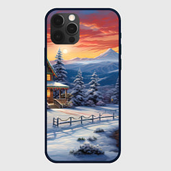 Чехол для iPhone 12 Pro Зимний праздник в сказочном городке, цвет: 3D-черный