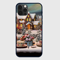Чехол для iPhone 12 Pro Морозная симфония праздника, цвет: 3D-черный