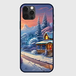 Чехол для iPhone 12 Pro Вихрь новогоднего настроения, цвет: 3D-черный