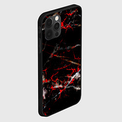 Чехол для iPhone 12 Pro Красные узоры, цвет: 3D-черный — фото 2