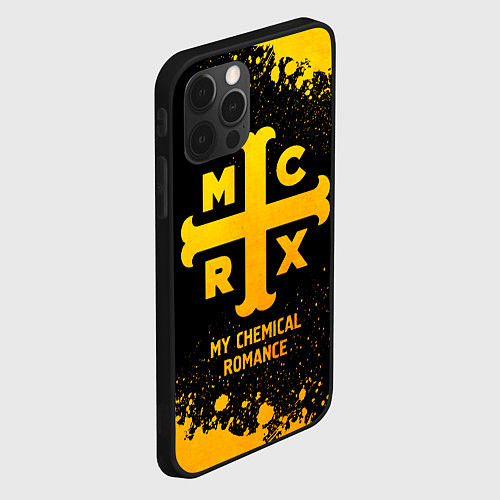 Чехол iPhone 12 Pro My Chemical Romance - gold gradient / 3D-Черный – фото 2