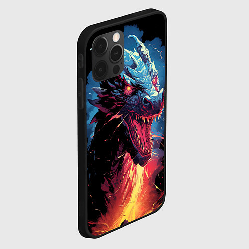 Чехол iPhone 12 Pro Дракон зимнего волшебства 2024 / 3D-Черный – фото 2
