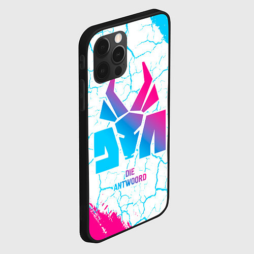 Чехол iPhone 12 Pro Die Antwoord neon gradient style / 3D-Черный – фото 2