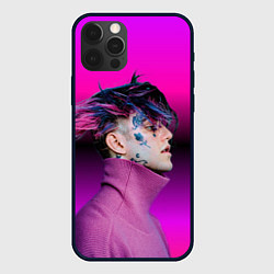 Чехол для iPhone 12 Pro Lil Peep фиолетовый лук, цвет: 3D-черный