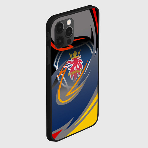 Чехол iPhone 12 Pro Scania логотип / 3D-Черный – фото 2