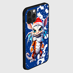 Чехол для iPhone 12 Pro Новогодний дракошка, цвет: 3D-черный — фото 2