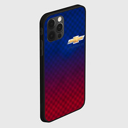 Чехол для iPhone 12 Pro Chevrolet carbon gradient, цвет: 3D-черный — фото 2