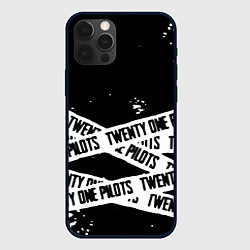 Чехол для iPhone 12 Pro Twenty one pilots краски, цвет: 3D-черный