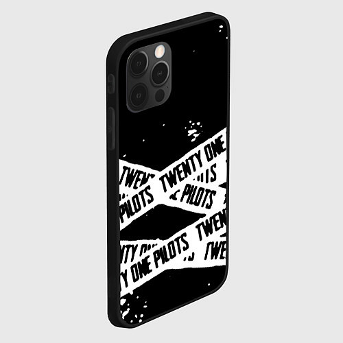 Чехол iPhone 12 Pro Twenty one pilots краски / 3D-Черный – фото 2