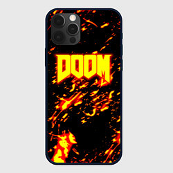 Чехол для iPhone 12 Pro Doom огненный стиль ад марса, цвет: 3D-черный