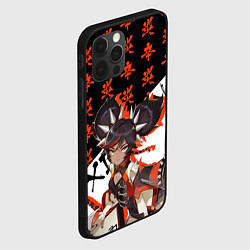 Чехол для iPhone 12 Pro Синь Янь иероглифы - Геншин Импакт, цвет: 3D-черный — фото 2
