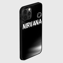 Чехол для iPhone 12 Pro Nirvana glitch на темном фоне посередине, цвет: 3D-черный — фото 2