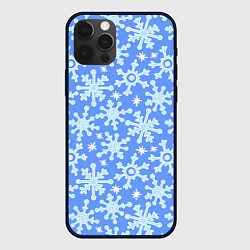 Чехол для iPhone 12 Pro Мультяшные снежинки, цвет: 3D-черный