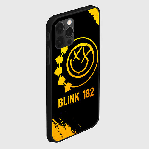 Чехол iPhone 12 Pro Blink 182 - gold gradient / 3D-Черный – фото 2