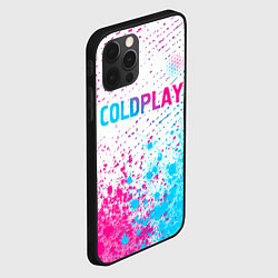 Чехол для iPhone 12 Pro Coldplay neon gradient style посередине, цвет: 3D-черный — фото 2