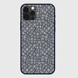 Чехол для iPhone 12 Pro Мостовая текстура, цвет: 3D-черный