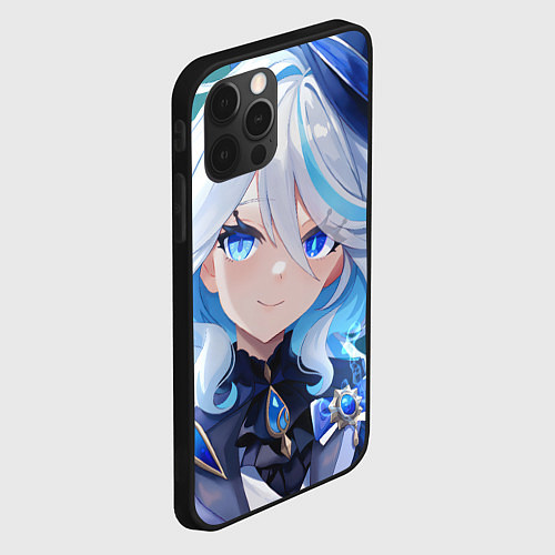 Чехол iPhone 12 Pro Genshin Impact Furina Smile / 3D-Черный – фото 2