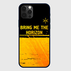 Чехол для iPhone 12 Pro Bring Me the Horizon - gold gradient посередине, цвет: 3D-черный