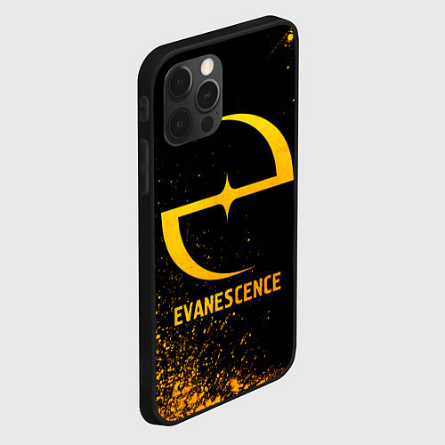 Чехол iPhone 12 Pro Evanescence - gold gradient / 3D-Черный – фото 2