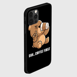 Чехол для iPhone 12 Pro Coffee first, цвет: 3D-черный — фото 2