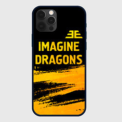 Чехол для iPhone 12 Pro Imagine Dragons - gold gradient посередине, цвет: 3D-черный