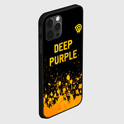 Чехол для iPhone 12 Pro Deep Purple - gold gradient посередине, цвет: 3D-черный — фото 2
