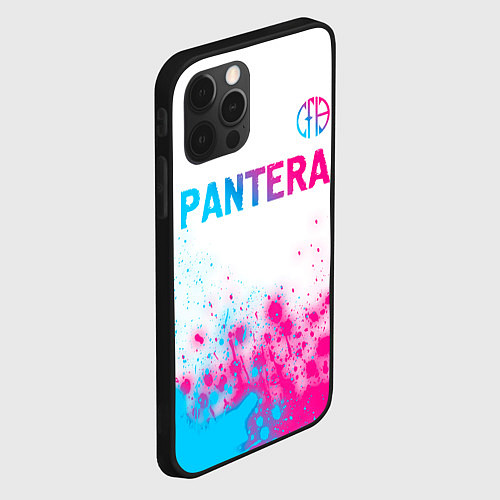 Чехол iPhone 12 Pro Pantera neon gradient style посередине / 3D-Черный – фото 2