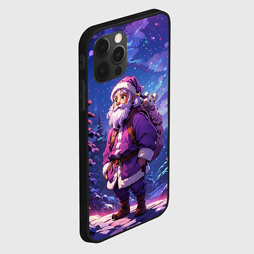 Чехол iPhone 12 Pro Cartoon Santa / 3D-Черный – фото 2